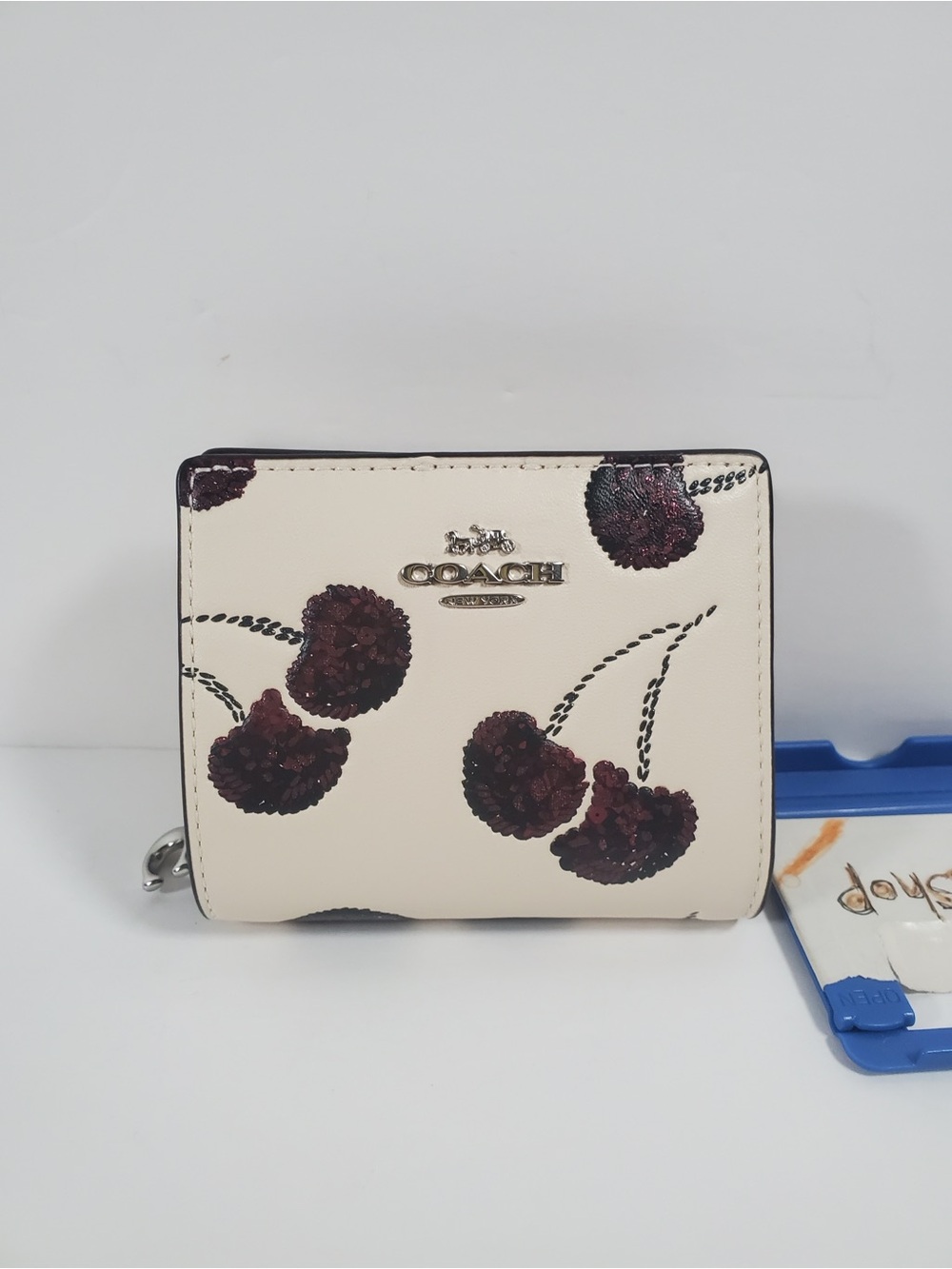 Coach Snap Wallet With Cherry Print limited edition NWT